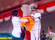 Wakil Bupati Labuhanbatu Selatan Inspektur Upacara Penurunan Bendera HUT RI Ke-78