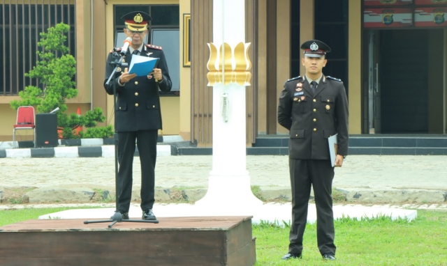 Peringati Hari Bela Negara Ke – 75, Polres Tulang Bawang Barat Laksanakan Upacara Bendera.