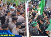 Puluhan Personel Gabungan TNI-Polri Beri Pengamanan Aksi HMI di Kantor Kejaksaan Negeri Ciamis