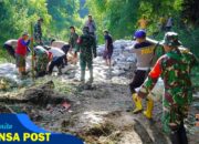 Kemanunggalan TNI-Rakyat Percepat Rehabilitasi Pasca Banjir Bandang di Ponorogo