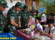 Uji Coba Makan Sehat Bergizi, Pangdam I/BB Tanya Siswa SD : Enak Gak Makanannya ?