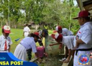 Lestarikan Budaya Gotong Royong Sejak Dini Bersama Satgas Yonif 131/Brajasakti Di Perbatasan Papua