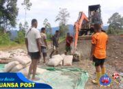 Satgas TMMD 126 Lanjutkan Tahapan Awal Pembangunan Jalan di Kampung Babak