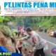 Polsek Sukadana Polres Ciamis Bareng Warga Kerja Bakti Bersihkan Jalan di Dusun Pabrik