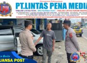 Sambangi Warga Desa Kasturi, Personil Polsek Cikijing Sampaikan Imbauan Kamtibmas