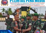 Kodim 1710/Mimika Gelar Tradisi Penyambutan Dandim dan Ketua Persit KCK