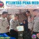 Polsek Cikijing Gelar Bhakti Sosial Bagikan Paket Sembako untuk Warga Yang Kurang Mampu.