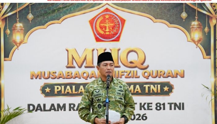 Kapusbintal TNI Buka MHQ Piala Panglima TNI