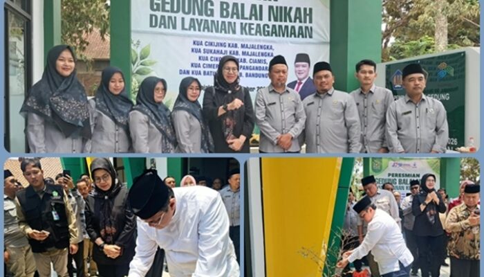Resmikan Gedung Baru KUA Cikijing, Kakanwil Kemenag Jabar Lakukan Penanaman Pohon Secara Simbolis