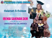 Selamat dan Sukses Atas Diwisudanya Irenia Sakinah,SKM