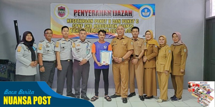 Narapidana LAPAS Ciamis Terima Ijazah Sekolah Paket B