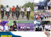 Ratusan Goweser, Ikut Ramaikan Fun Bike dan Senam Massal Hari Bhakti Adhyaksa Ke 63  