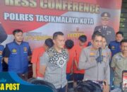 Kapolres Tasikmalaya Kota Pimpin Press Rilis Pengungkapan Kasus Penganiayaan yang Dilakukan oleh Berandalan Bermotor