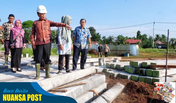 Tinjau Pembangunan Perpustakaan, Asmar Minta Diselesaikan Tepat Waktu