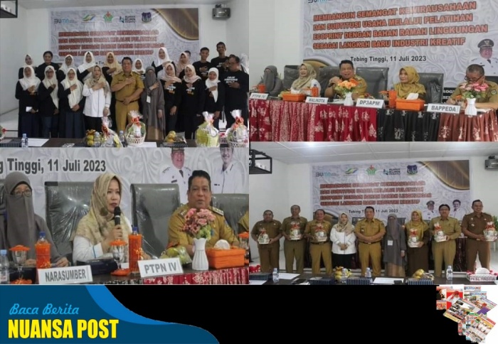 Dorong Geliat UMKM, PTPN IV dan Pemko Tebing Tinggi Gelar Pelatihan Membatik dengan Sistem Ecoprint