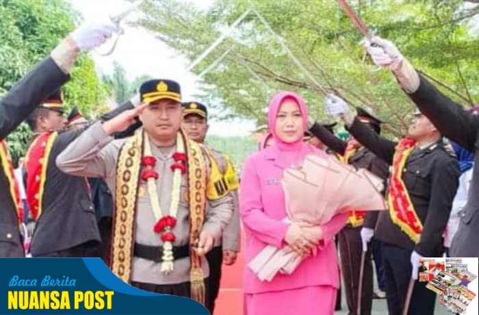 Sambut Kapolres Baru, Mapolres Mesuji Gelar Tradisi Pedang Pora