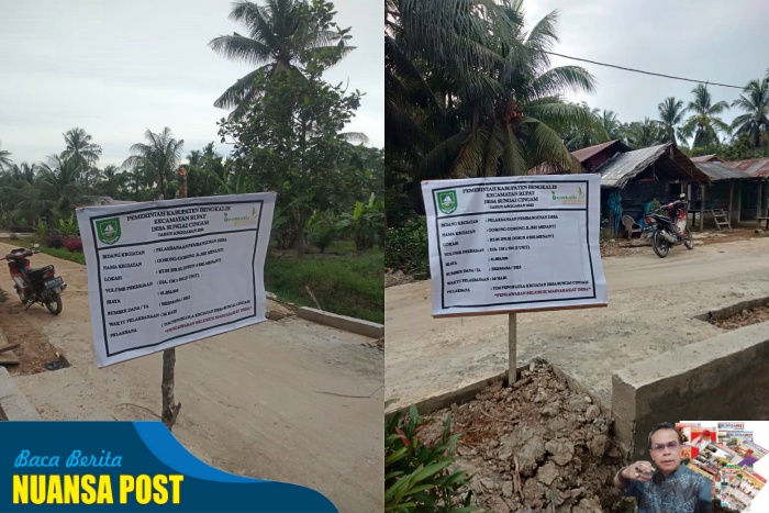 Pemerintah Desa Sungai Cingam Laksanakan Program BERMASA Bupati Bengkalis ,Manfaatkan Pembangunan Gorong Gorong Dusun (4) Srimenanti