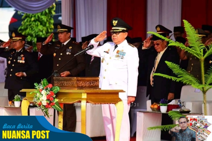 Pj.Bupati Mesuji Drs.Sulpakar, MM Irup Upacara Pengibaran Bendera HUT RI Ke 78 Tahun 2023