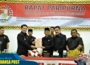 Penjabat Bupati Drs. M. Firsada, Menyampaikan Raperda Perubahan  APBD  Kabupaten Tubaba Tahun Anggaran 2023