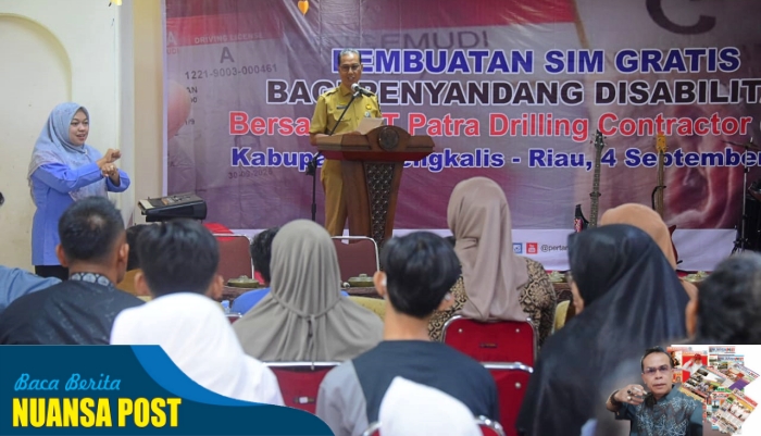 PT. PDC Buatkan SIM Gratis Bagi Penyandang Disabilitas, Bupati Bengkalis melalui Asisten Perekonomian dan Pembangunan Toharudin Berikan Apresiasi