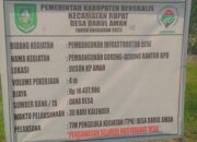 Pemdes Darul Aman Berhasil  Menyelesaikan Pembangunan Gorong gorong Kantor BPD  100 Persen   