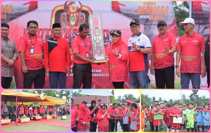 Buka Turnamen Sepak Bola Piala Bupati IGORNAS Cup II, Bupati Hj.Kasmarni Minta Jaring Bibit Sepak Bola Untuk Dibina