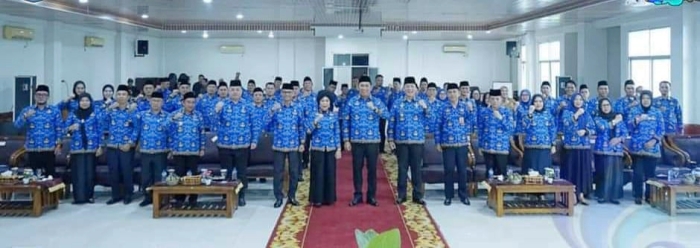 Bupati Popo Ali Martopo Hadiri Pengukuhan Pengurus KORPRI OKU Selatan 2022-2027