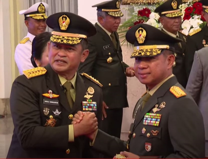 Panglima TNI Jenderal TNI Agus Subiyanto Menjadi Saksi Pelantikan Kasad