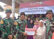Bersama Danrem 031/WB, Taruna Akmil 2023 Ikut Atasi Kesulitan Korban Banjir di Kampar