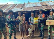 Jelang di Penghujung Tahun, Jajaran Satgas Yonif 726/Tml Terus Berbagi Kasih Dengan Masyarakat di Perbatasan