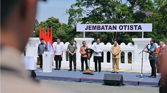 Presiden Jokowi Resmikan Jembatan Otto Iskandar Dinata Bogor