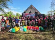 TNI Peduli : Satgas Pamtas Mobile RI–PNG Yonif 7 Marinir dan Kodim 1715/YHK Salurkan Bansos di Yahukimo Papua