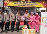 Kepedulian Kapolres Tasikmalaya Kota dan Ketua Cabang Bhayangkari, Berikan Tali Asih Kepada Personel Pos Pam Ops Lilin Lodaya 2023