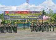 Danrem 174/ATW  Pimpin Upacara Penerimaan Dan Pelepasan Satgas Pam Obvitnas PT. Freeport Indonesia