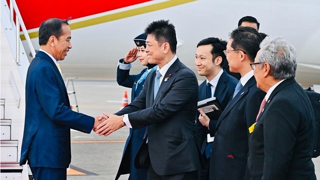 Presiden Jokowi Tiba di Tokyo akan Bertemu PM Kishida