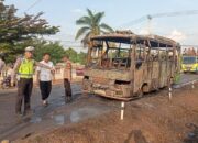 Polisi Ungkap Penyebab Kebakaran Bus di Tulang Bawang Barat