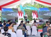 Panglima TNI Mendampingi Presiden RI Groundbreaking Kodim IKN