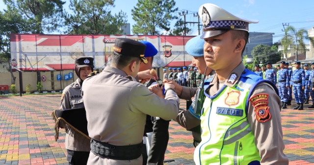 Pastikan Kesiapan Pengamanan Nataru, Polres Tasikmalaya Kota Laksanakan  Gelar Pasukan Operasi Lilin Lodaya 2023