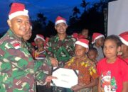 Sambut Hari Natal Penuh Kebahagian, Satgas Yonif 122/TS Adakan Lomba Vocal Group Dan Menyanyikan Lagu Natal di Perbatasan RI-PNG