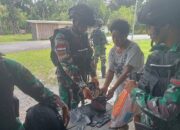 Satgas Yonif 122/TS Bagikan Bibit Jagung Kepada Masyarakat