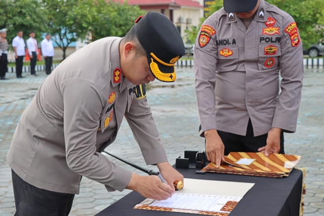 Kapolres Mesuji Pimpin Penandatanganan Pakta Integritas, Pejabat Dan Personel Polres Mesuji