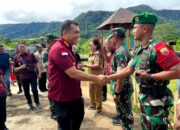 Satgas Pamtas Statis Yonif 122/TS Menerima Kunjungan Dari Pangkogabwilhan III