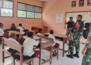 Satgas Yonif  122/TS Berikan Pembinaan dan Materi Pendidikan Kepada Siswa di Perbatasan Papua