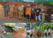 Hujan Deras Terjang Pondasi Penopang Jembatan Desa Sindang dan Jatipamor Hingga Longsor