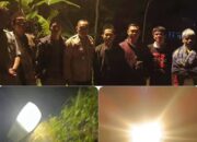 Kepedulian Polsek Gunung Tanjung, Pasang  Lampu Penerangan Jalan Umum, Antisipasi Tindak Kriminal dan Kecelakaan Lalu Lintas