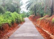 Dukung Mobilitas Warga, PTPN IV Regional II Bangun Rabat Beton Jalan Desa di Simalungun