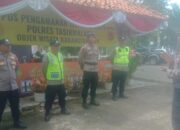 Anggota Polsek Pancatengah dan Polsek Cikalong Laksanakan Giat Pengamanan di  Pos PAM Lebaran di Objek Wisata Karang Tawulan