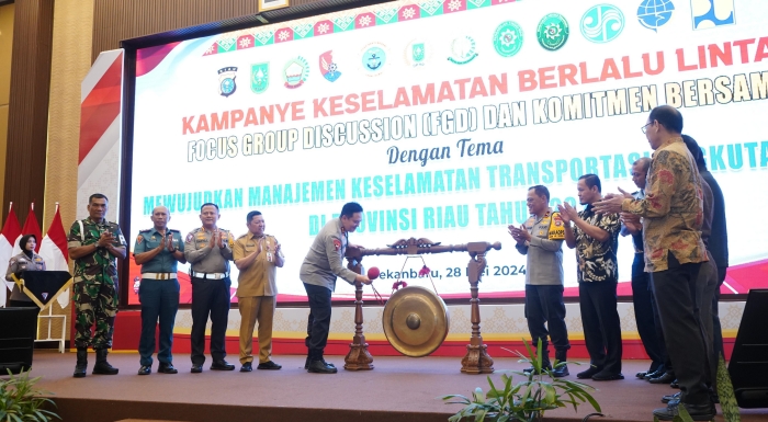 Wujudkan Keselamatan Transportasi, Polres Rohil Ikuti FGD Bersama Polda Riau