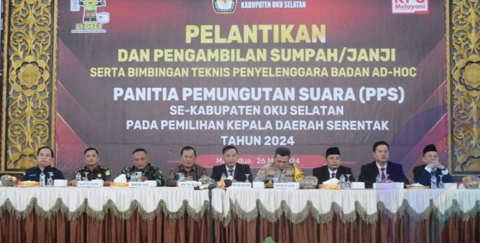 Ketua KPU OKU Selatan Melantik 777 Anggota PPS Se -OKU Selatan