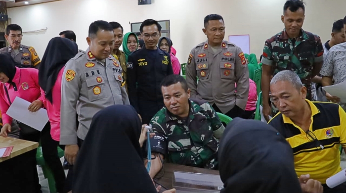 Sambut Hari Bhayangkara Ke 78, Polres Mesuji Gelar Bakti Kesehatan Donor Darah